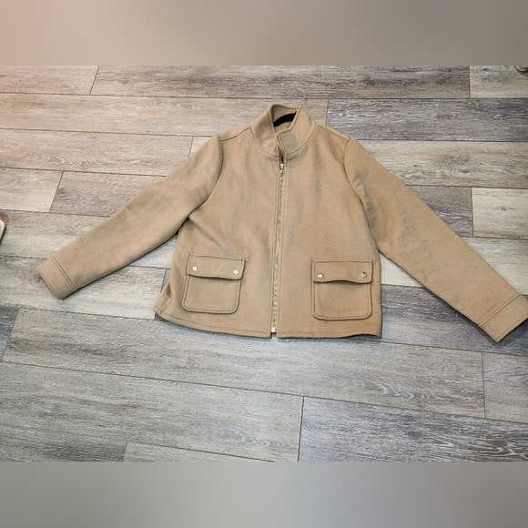 Joie Tan Zip-Up Jacket with Pockets - Picture 8 of 9